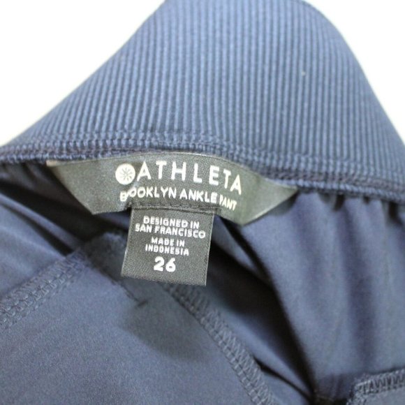 NWT Athleta Brooklyn Ankle Pants Navy Blue Women's Plus Size 26 H11522 - Picture 12 of 14